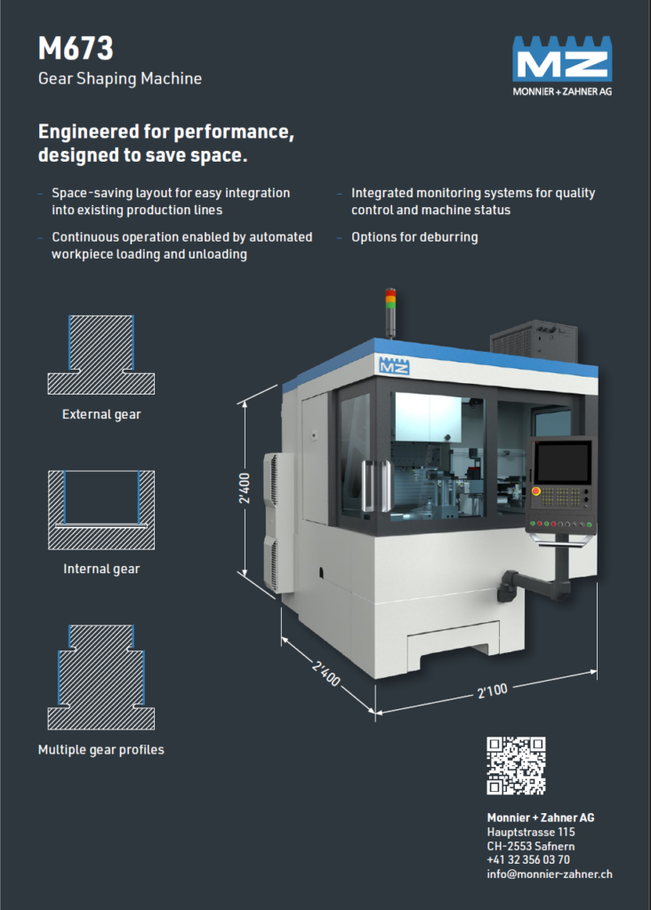 M673 Gear Shaping Machine – Monnier Zahner
